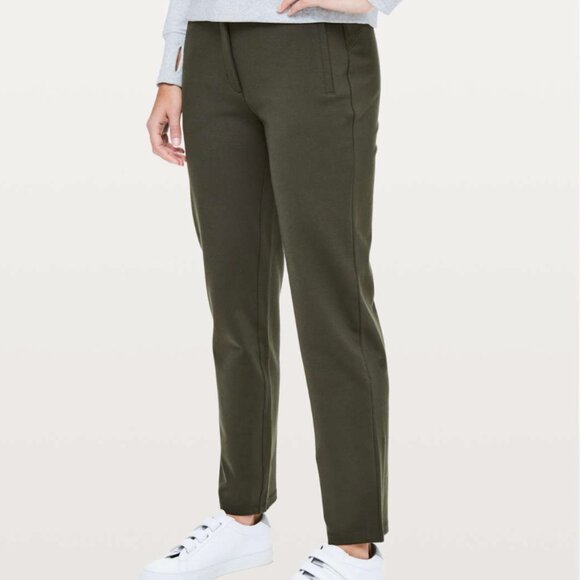 Lululemon On The Move Pants Women’s Size 4 Olive Green / Black Stretch Lot of 2 - Picture 1 of 15
